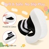 VIFUUR Baby Shoes Toddler Sneakers First Walking Shoes 0-36 Months(H Black 2stripes)