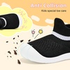 VIFUUR Baby Shoes Toddler Sneakers First Walking Shoes 0-36 Months(H Black)