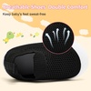 VIFUUR Baby Shoes Toddler Sneakers First Walking Shoes 0-36 Months(L Black)