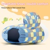 VIFUUR Baby Shoes Toddler Sneakers First Walking Shoes 0-36 Months(L Yellowblue Board)