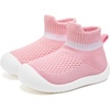 VIFUUR Baby Shoes Toddler Sneakers First Walking Shoes 0-36 Months(H Pink)