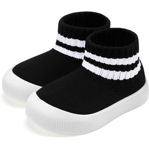 VIFUUR Baby Shoes Toddler Sneakers First Walking Shoes 0-36 Months(H Black 2stripes)